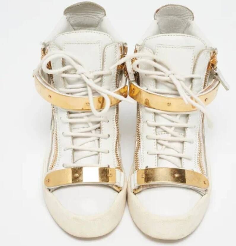 Giuseppe Zanotti Pre-owned Leather sneakers White Dames