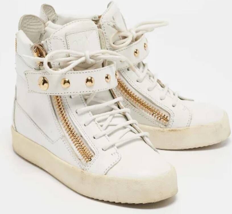 Giuseppe Zanotti Pre-owned Leather sneakers White Dames