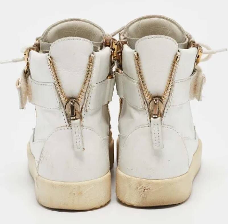 Giuseppe Zanotti Pre-owned Leather sneakers White Dames