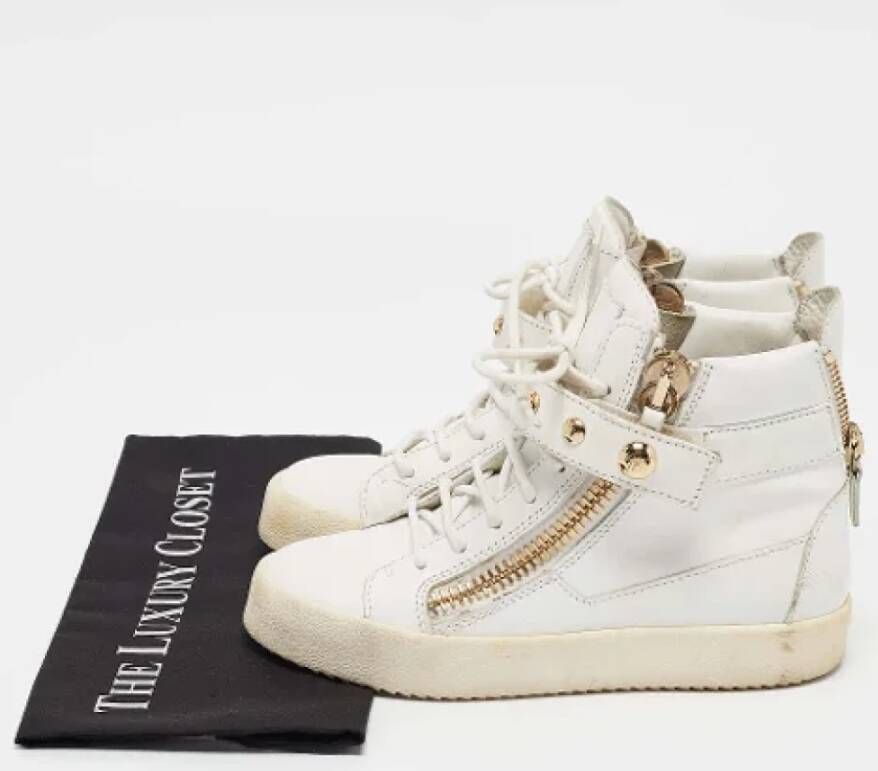 Giuseppe Zanotti Pre-owned Leather sneakers White Dames