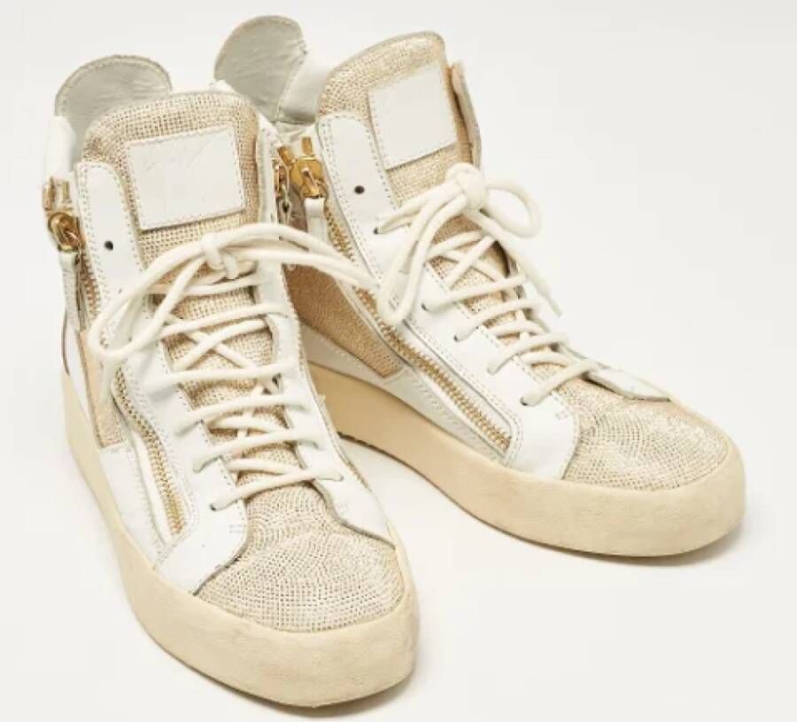 Giuseppe Zanotti Pre-owned Leather sneakers White Heren