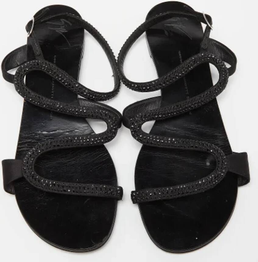 Giuseppe Zanotti Pre-owned Satin flats Black Dames