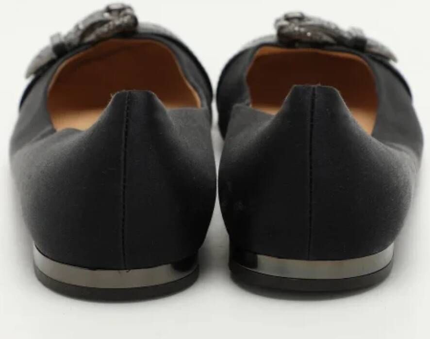 Giuseppe Zanotti Pre-owned Satin flats Black Dames