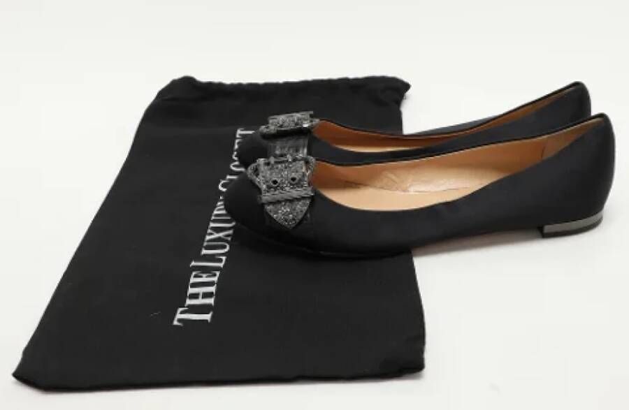 Giuseppe Zanotti Pre-owned Satin flats Black Dames