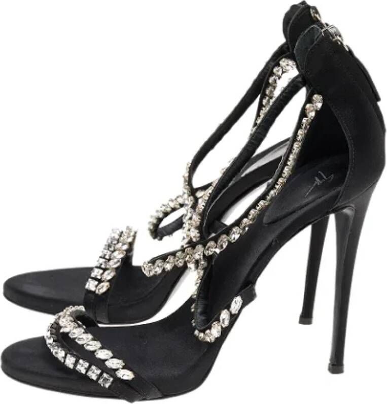 Giuseppe Zanotti Pre-owned Satin sandals Black Dames