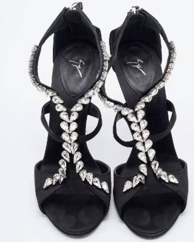 Giuseppe Zanotti Pre-owned Satin sandals Black Dames