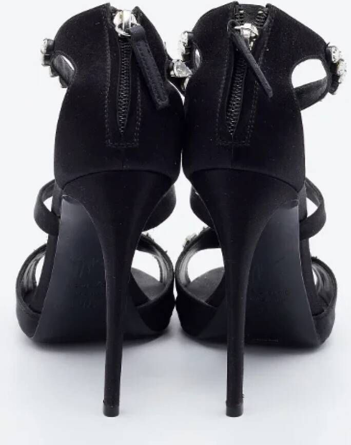 Giuseppe Zanotti Pre-owned Satin sandals Black Dames