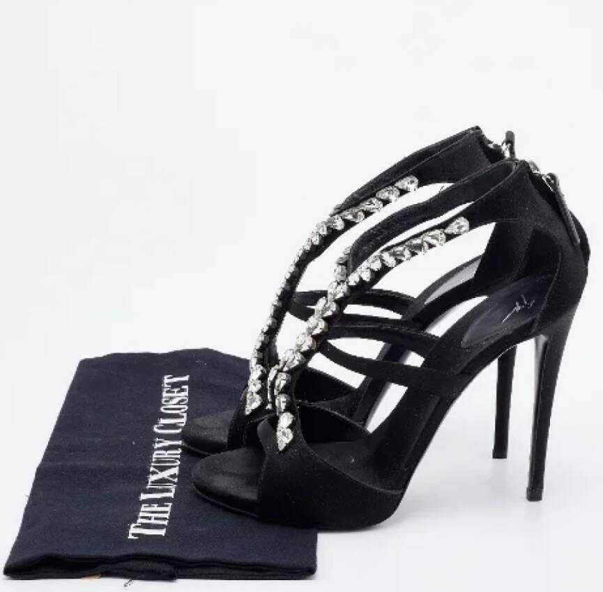 Giuseppe Zanotti Pre-owned Satin sandals Black Dames