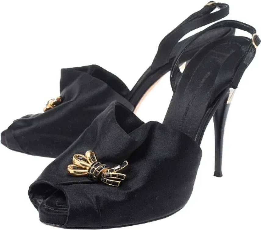 Giuseppe Zanotti Pre-owned Satin sandals Black Dames