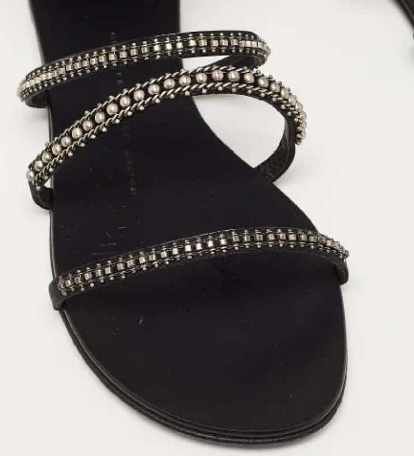 Giuseppe Zanotti Pre-owned Satin sandals Black Dames