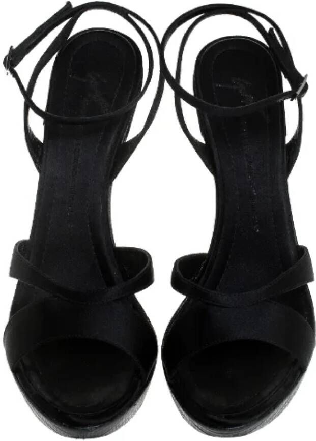 Giuseppe Zanotti Pre-owned Satin sandals Black Dames