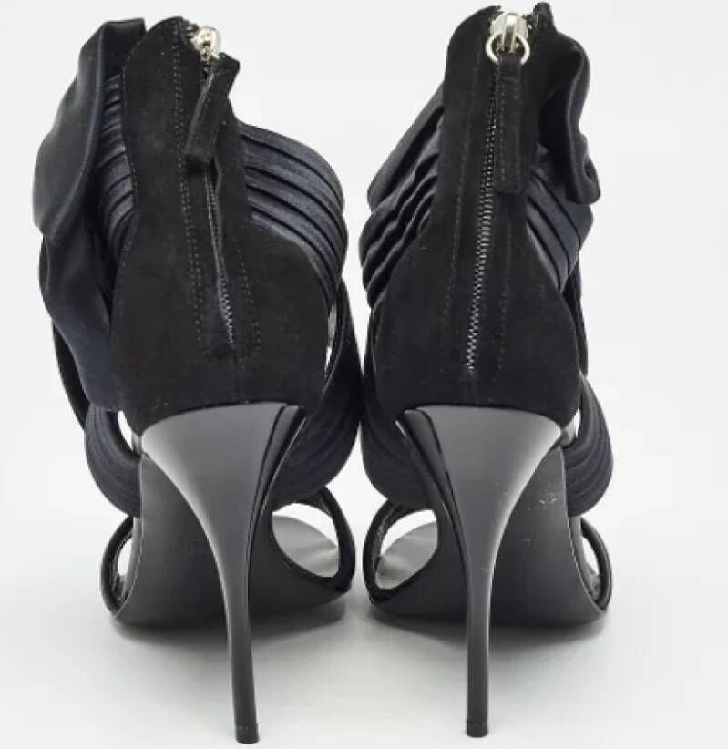 Giuseppe Zanotti Pre-owned Satin sandals Black Dames