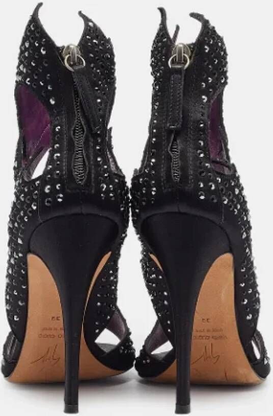 Giuseppe Zanotti Pre-owned Satin sandals Black Dames