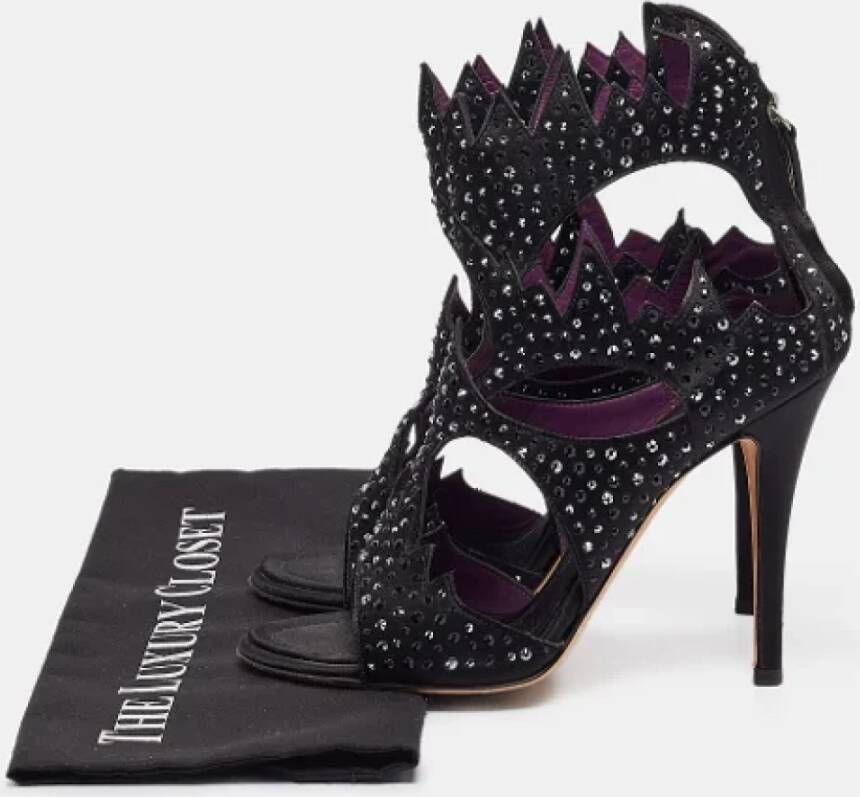 Giuseppe Zanotti Pre-owned Satin sandals Black Dames