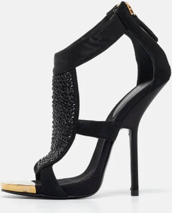 Giuseppe Zanotti Pre-owned Satin sandals Black Dames