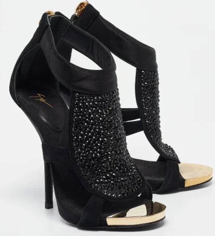 Giuseppe Zanotti Pre-owned Satin sandals Black Dames