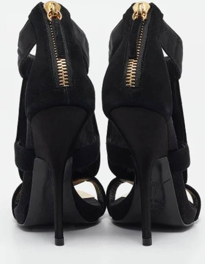 Giuseppe Zanotti Pre-owned Satin sandals Black Dames