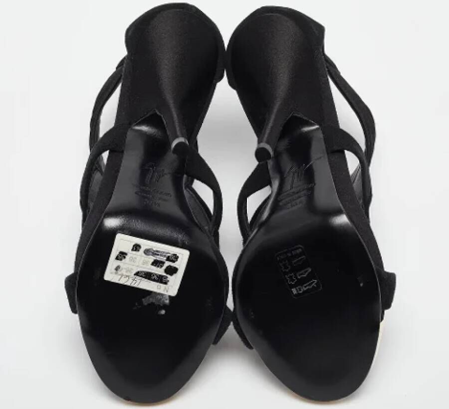 Giuseppe Zanotti Pre-owned Satin sandals Black Dames