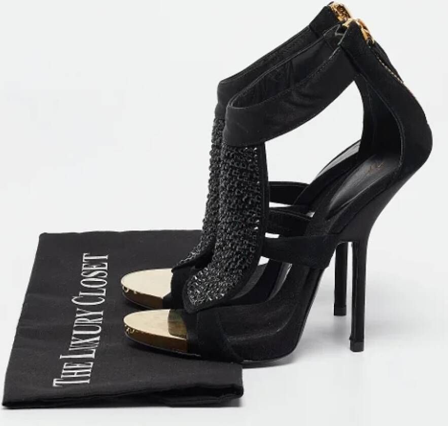 Giuseppe Zanotti Pre-owned Satin sandals Black Dames