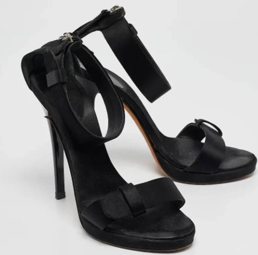 Giuseppe Zanotti Pre-owned Satin sandals Black Dames