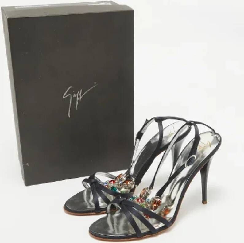 Giuseppe Zanotti Pre-owned Satin sandals Blue Dames