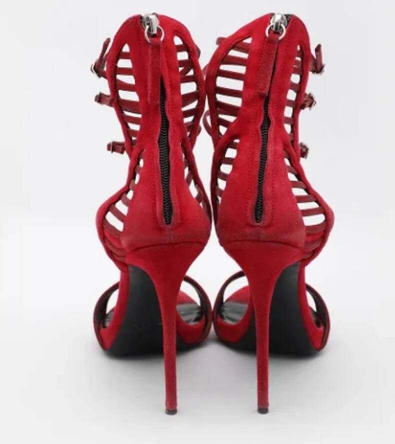 Giuseppe Zanotti Pre-owned Satin sandals Red Dames