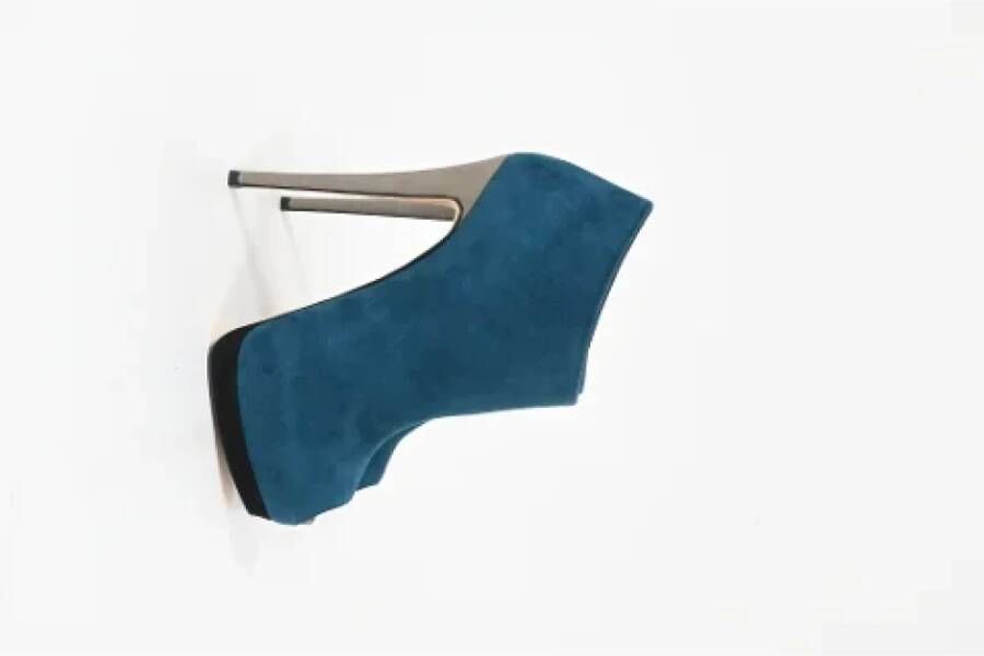 Giuseppe Zanotti Pre-owned Suede boots Blue Dames