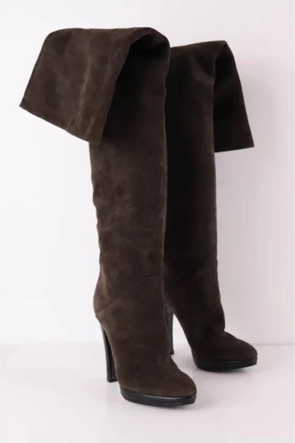 Giuseppe Zanotti Pre-owned Suede boots Brown Dames