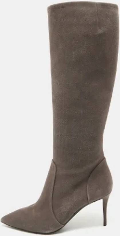 Giuseppe Zanotti Pre-owned Suede boots Gray Dames