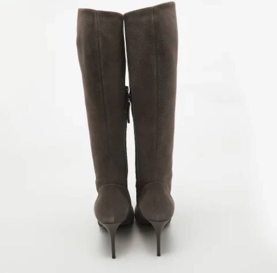 Giuseppe Zanotti Pre-owned Suede boots Gray Dames