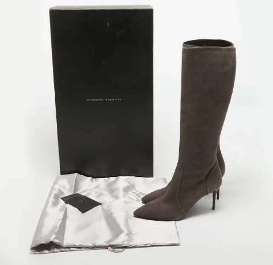 Giuseppe Zanotti Pre-owned Suede boots Gray Dames