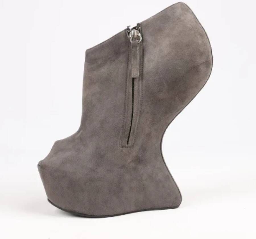 Giuseppe Zanotti Pre-owned Suede boots Gray Dames