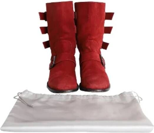 Giuseppe Zanotti Pre-owned Suede boots Red Dames