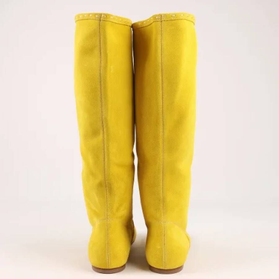 Giuseppe Zanotti Pre-owned Suede boots Yellow Dames