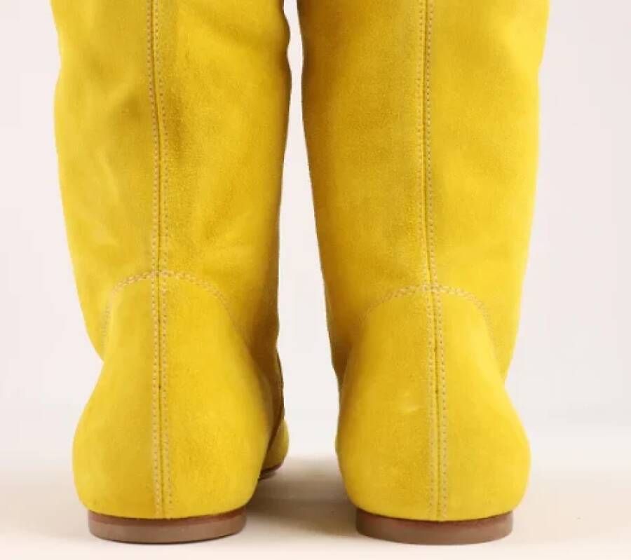 Giuseppe Zanotti Pre-owned Suede boots Yellow Dames