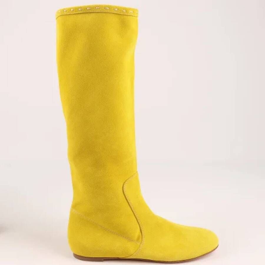 Giuseppe Zanotti Pre-owned Suede boots Yellow Dames