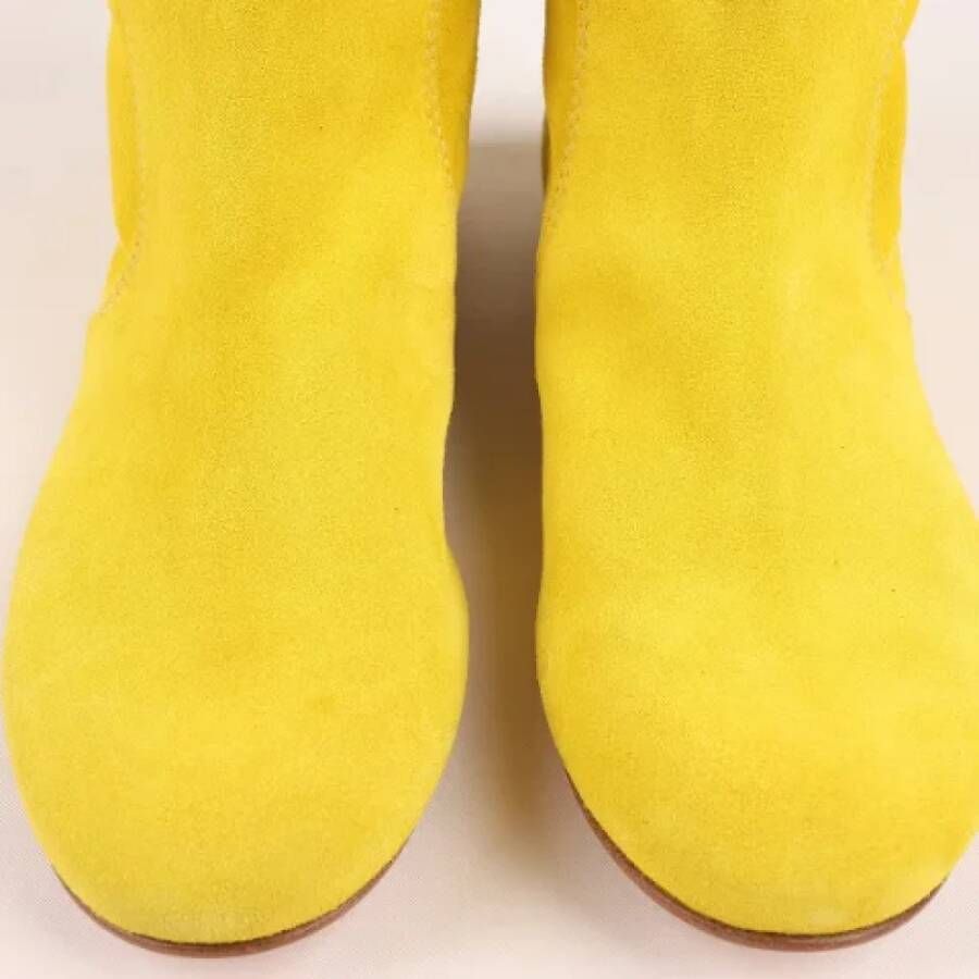 Giuseppe Zanotti Pre-owned Suede boots Yellow Dames