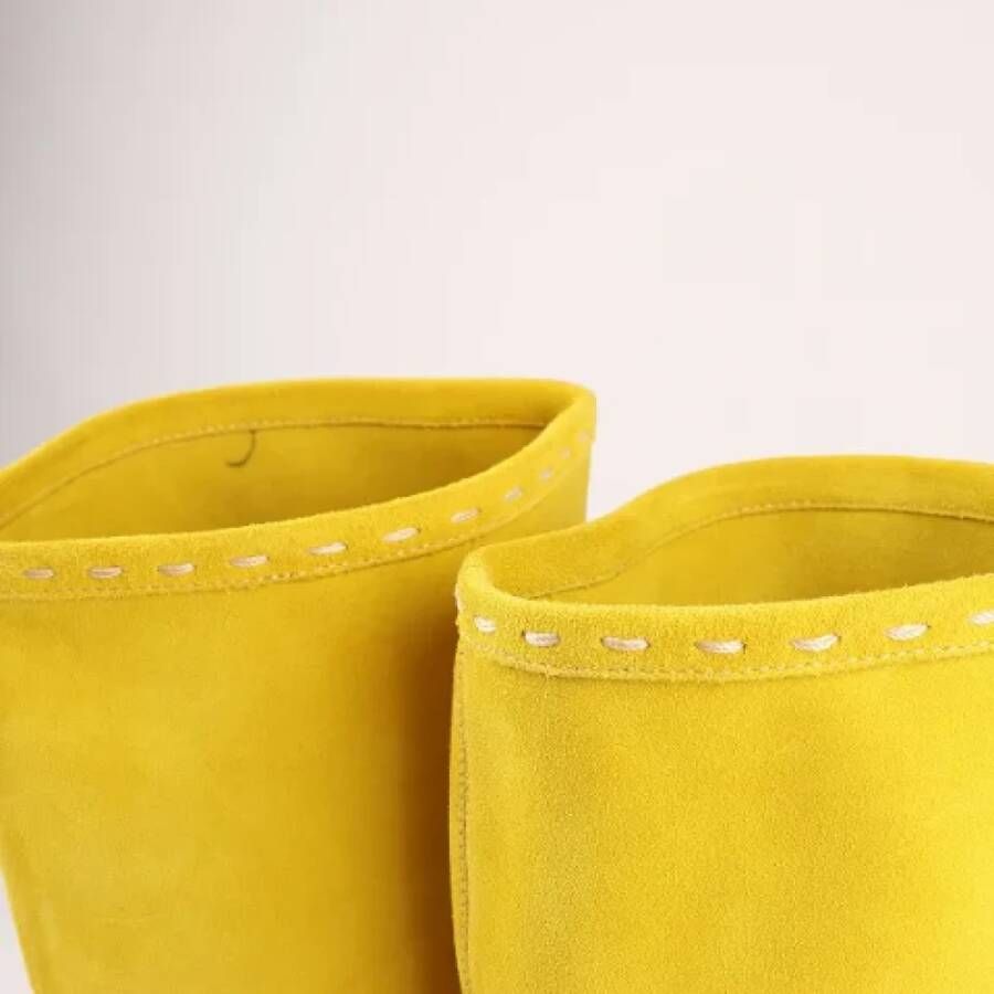 Giuseppe Zanotti Pre-owned Suede boots Yellow Dames