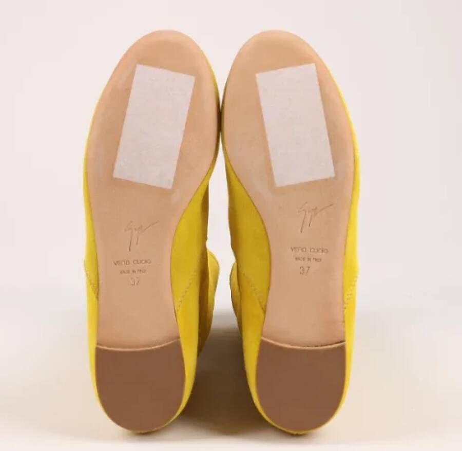 Giuseppe Zanotti Pre-owned Suede boots Yellow Dames