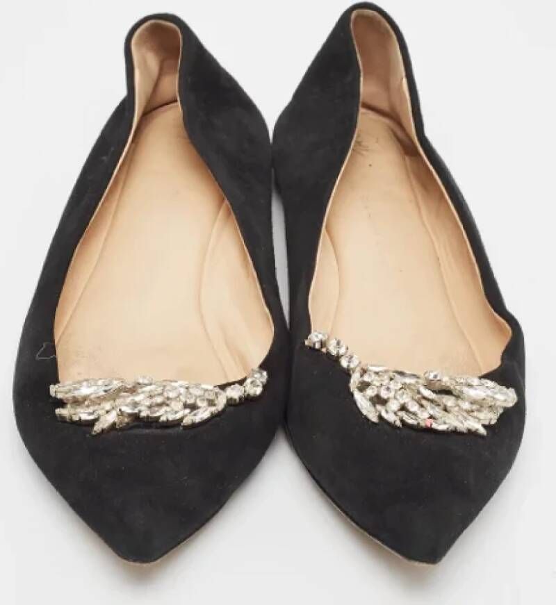 Giuseppe Zanotti Pre-owned Suede flats Black Dames