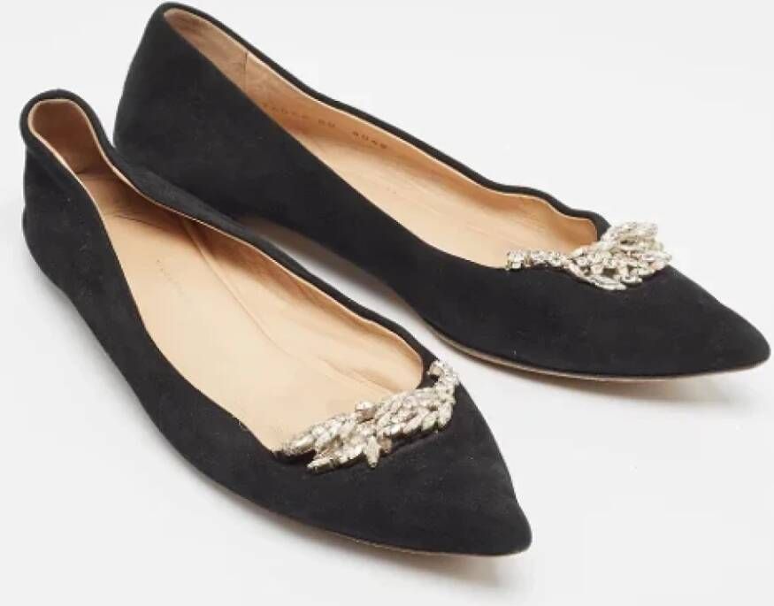 Giuseppe Zanotti Pre-owned Suede flats Black Dames