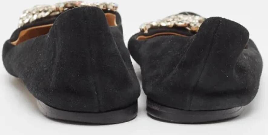 Giuseppe Zanotti Pre-owned Suede flats Black Dames