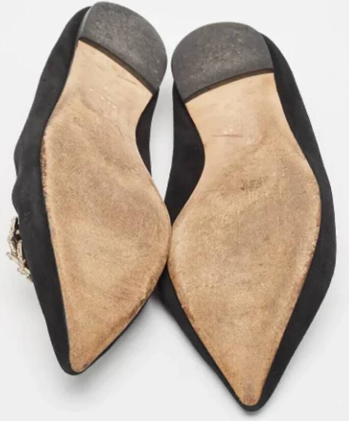 Giuseppe Zanotti Pre-owned Suede flats Black Dames