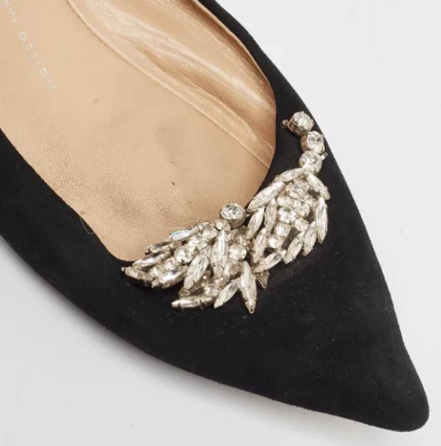 Giuseppe Zanotti Pre-owned Suede flats Black Dames