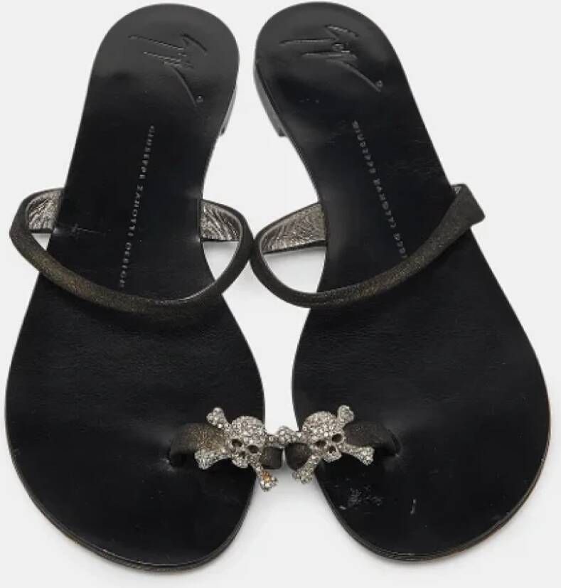 Giuseppe Zanotti Pre-owned Suede flats Black Dames