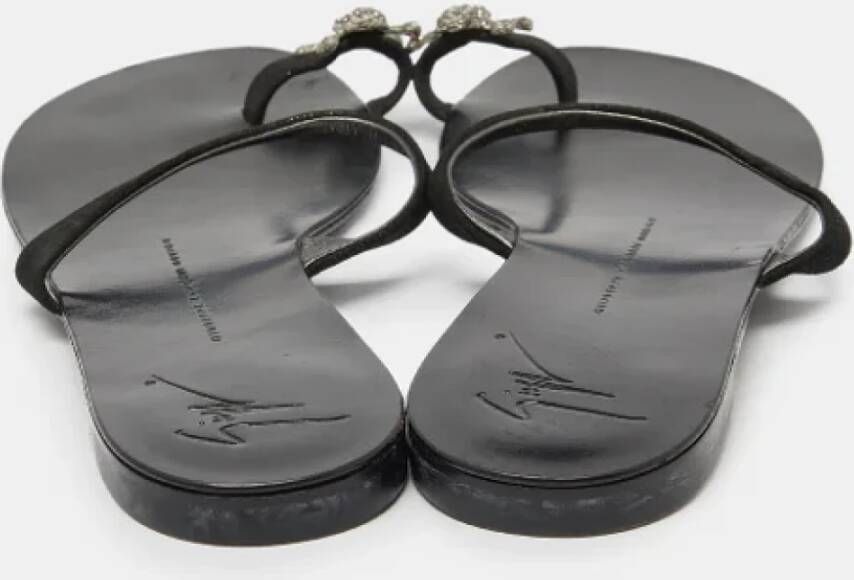 Giuseppe Zanotti Pre-owned Suede flats Black Dames