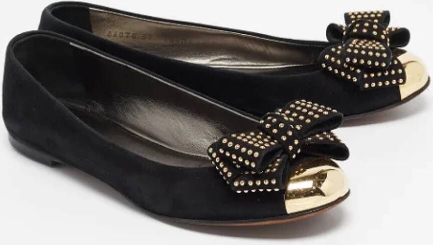 Giuseppe Zanotti Pre-owned Suede flats Black Dames