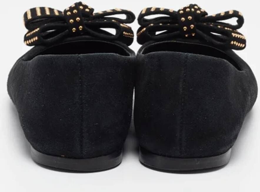 Giuseppe Zanotti Pre-owned Suede flats Black Dames