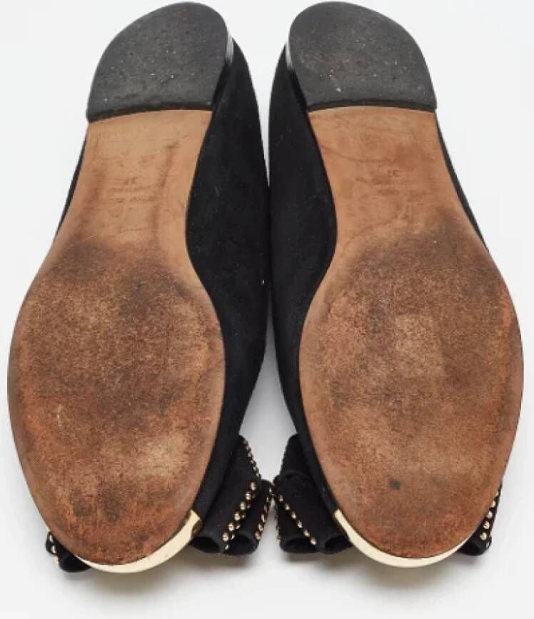 Giuseppe Zanotti Pre-owned Suede flats Black Dames