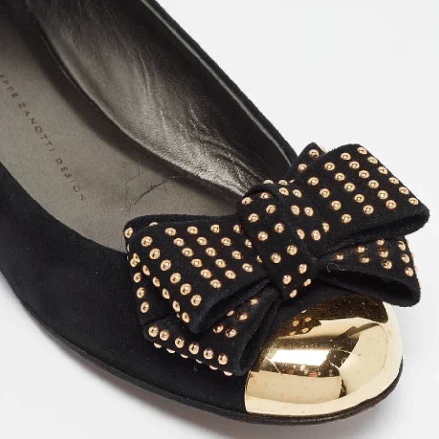 Giuseppe Zanotti Pre-owned Suede flats Black Dames